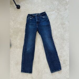 Levi’s premium 70'S HIGH SLIM STRAIGHT WOMEN'S JEANS dark wash size 27